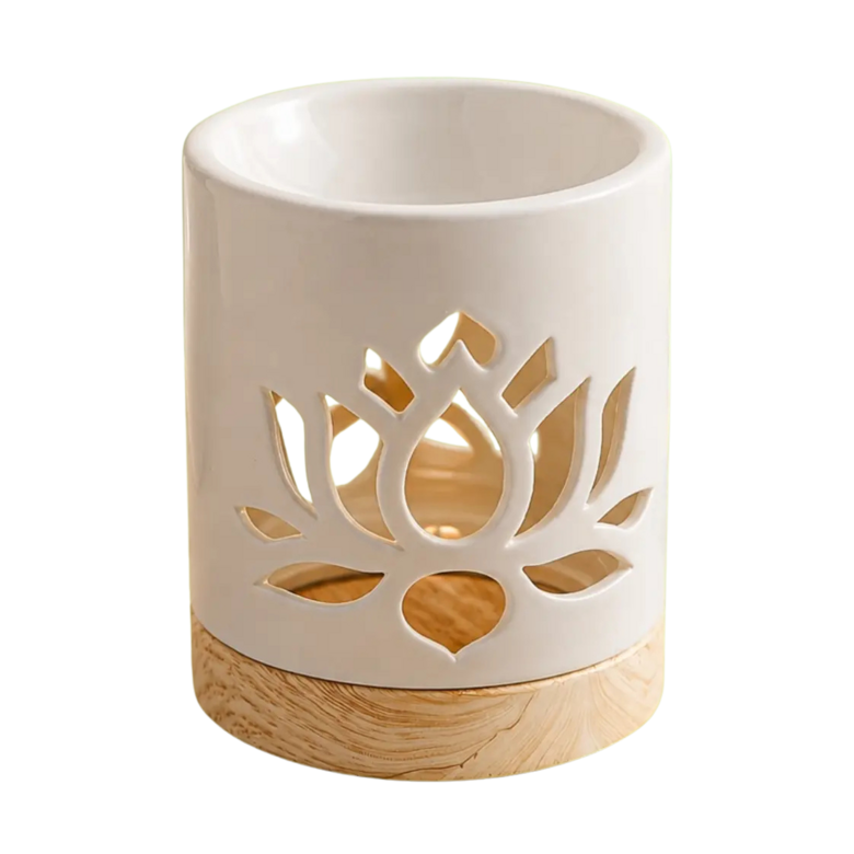 Keramikas aromātiskā vaska un ēterisko eļļu lampa – Ūdensroze