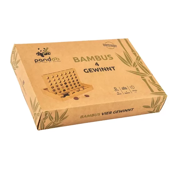 Bambusa spēle "Četri rindā" (Connect Four) – Klasiska stratēģijas spēle ilgtspējīgā izpildījumā